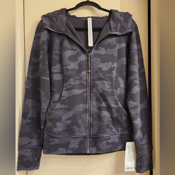 Lululemon Scuba Full Zip Hoodie Heritage 365 Camo Deep Coal Size 8 NWT - Picture 7 of 8